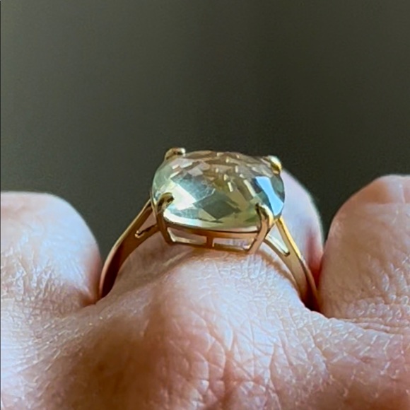 Prasiolite 14k gold ring - Picture 7 of 7